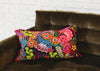 Fiesta Floral Linen Lumbar Pillow