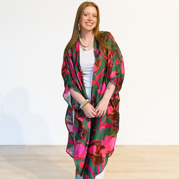 Tulip Trail Long Kimono