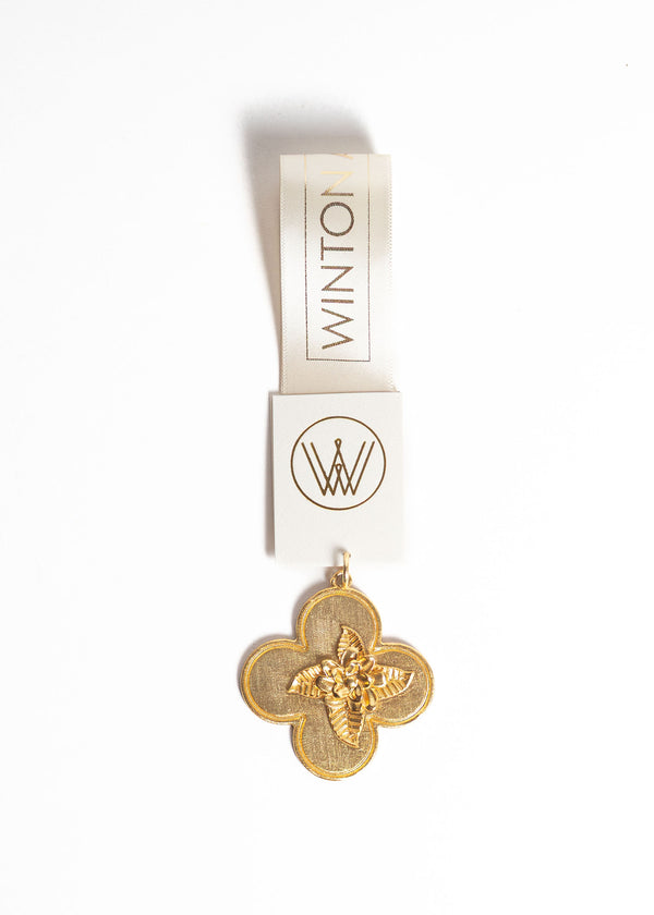 Floral Clover Statement Charm