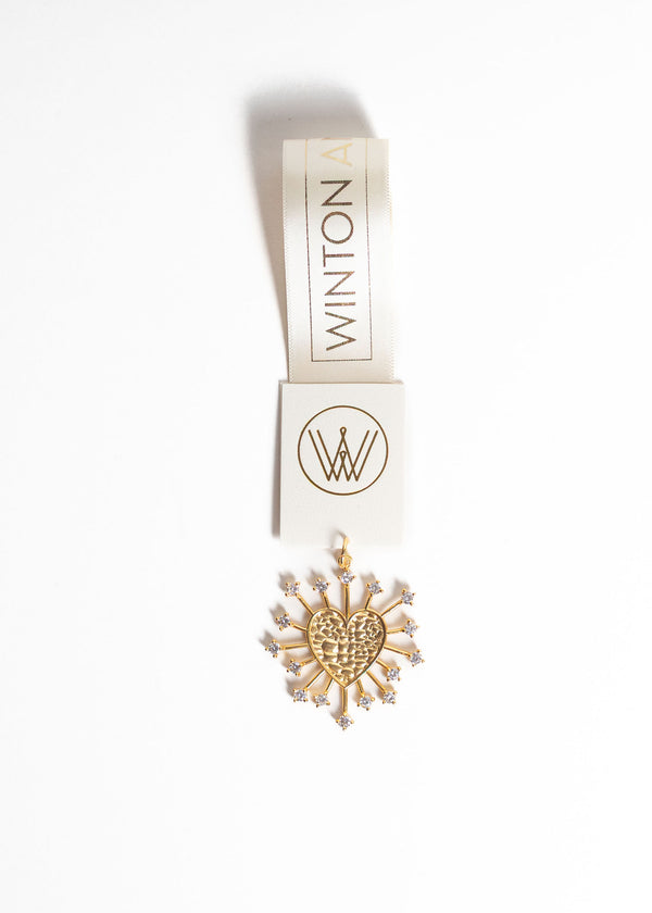 Saint Heart Statement Charm
