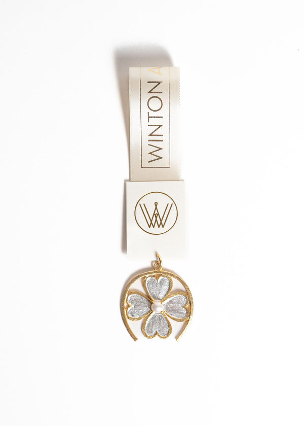 Lucky Horseshoe Statement Charm - Silver