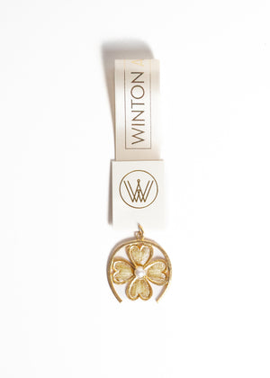 Lucky Horseshoe Statement Charm - Gold