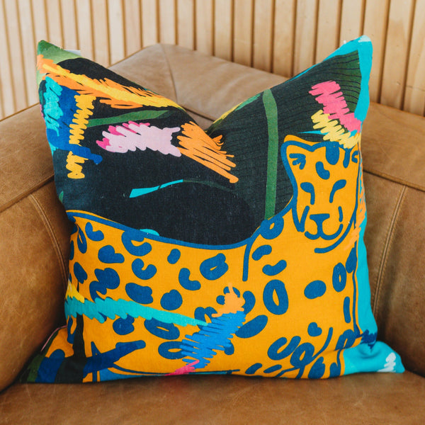 Jungle Party Linen Euro Pillow