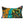 Colorful pillow with abstract animal design on a white background