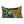 Colorful pillow with a leopard design on a white background