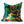 Colorful pillow with a stylized panther design on a white background