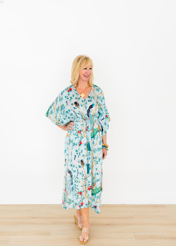 Peacock Paradise Tie Kaftan