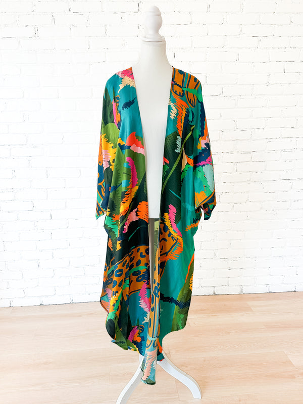 Jungle Party Long Kimono