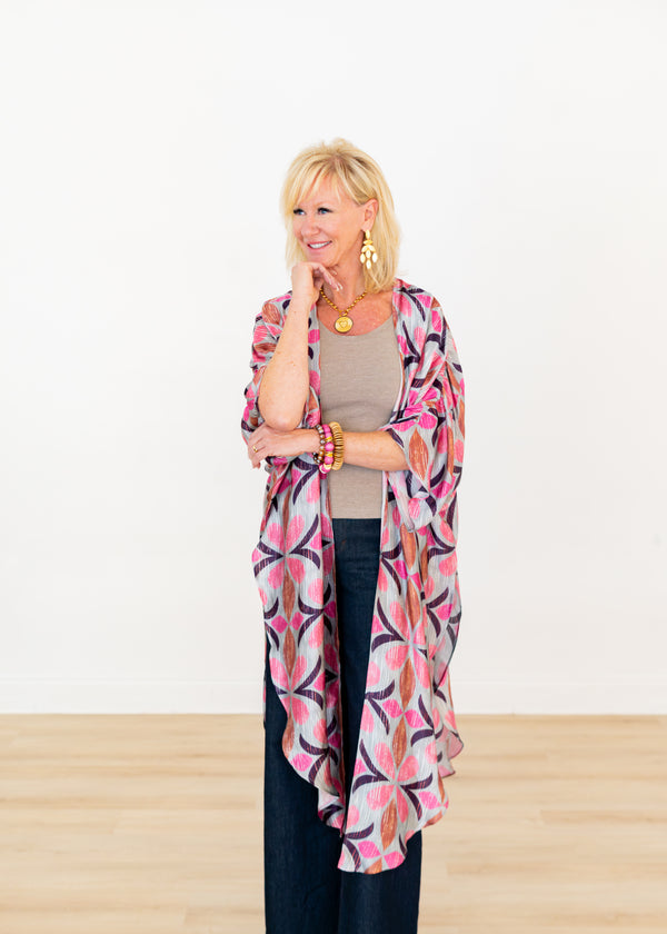Blossom Ikat Long Kimono