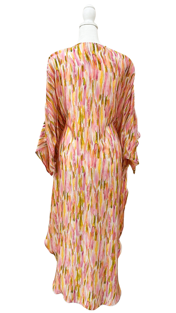 Pastel Brushstrokes Long Kimono