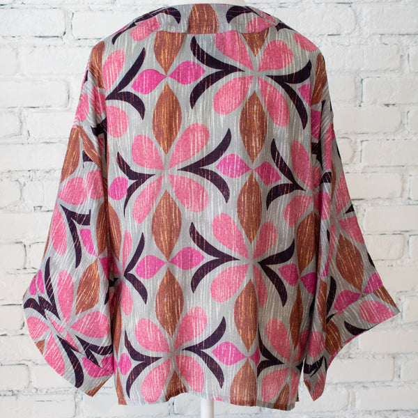 Blossom Ikat Short Kimono