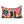 Colorful abstract patterned pillow on a white background