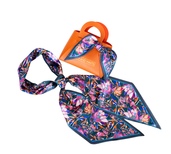 Painted Protea Accessory Scarf - Onyx
