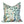 Decorative pillow with peacock and bird design on a light blue background