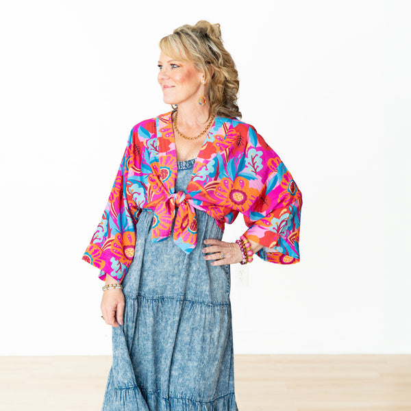 Rica Floral Short Kimono