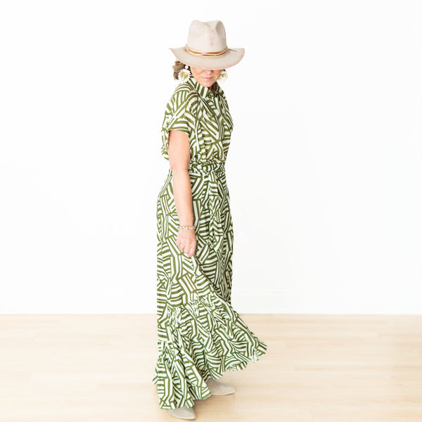 Geometro Cap Sleeve Hi-Lo Top