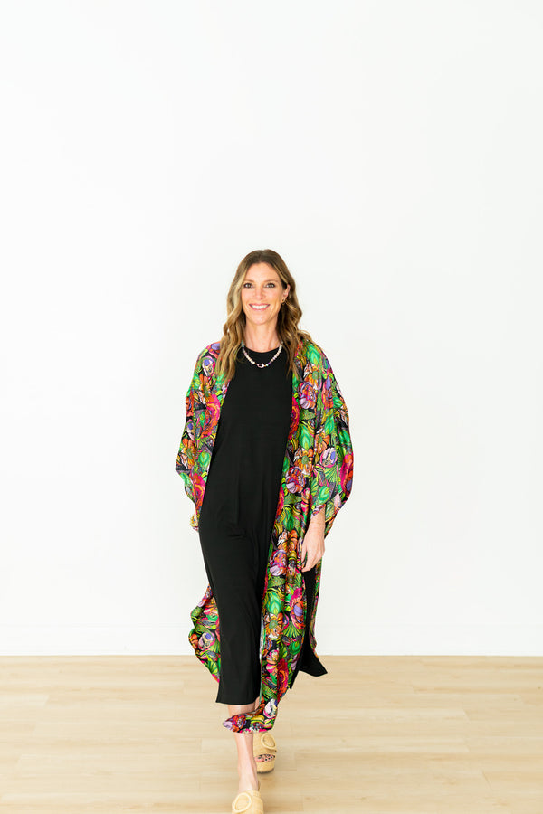 Gothic Floral Long Kimono