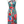 Colorful floral dress on a mannequin against a white background