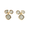 Gemstone Stud Earring- Grey