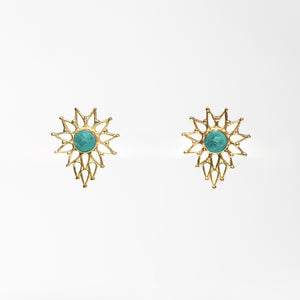 Starburst Stud- Amazonite