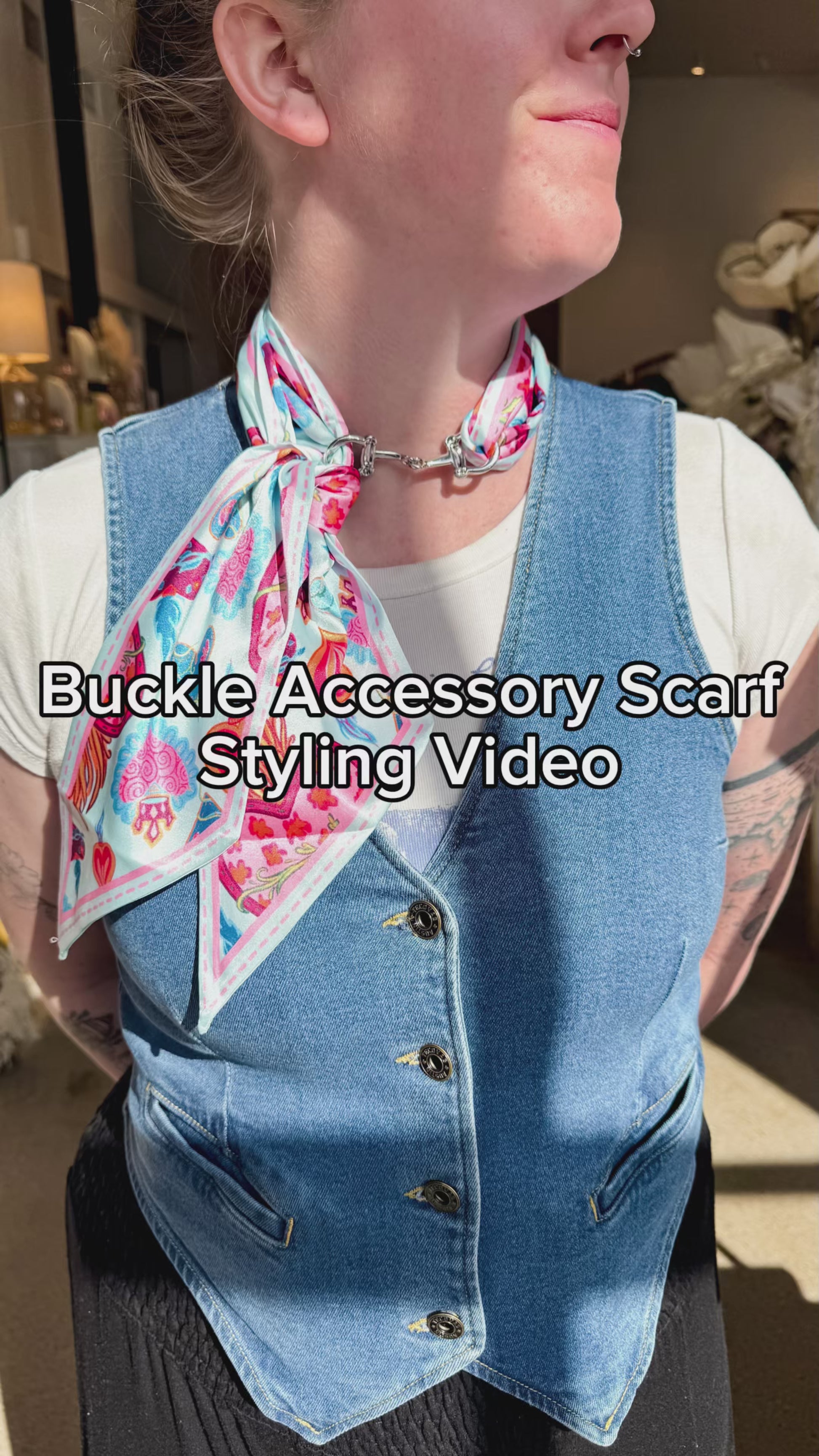 Buckle Accessory Scarf Styling Video