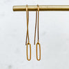 Brass Drop Oval Earring